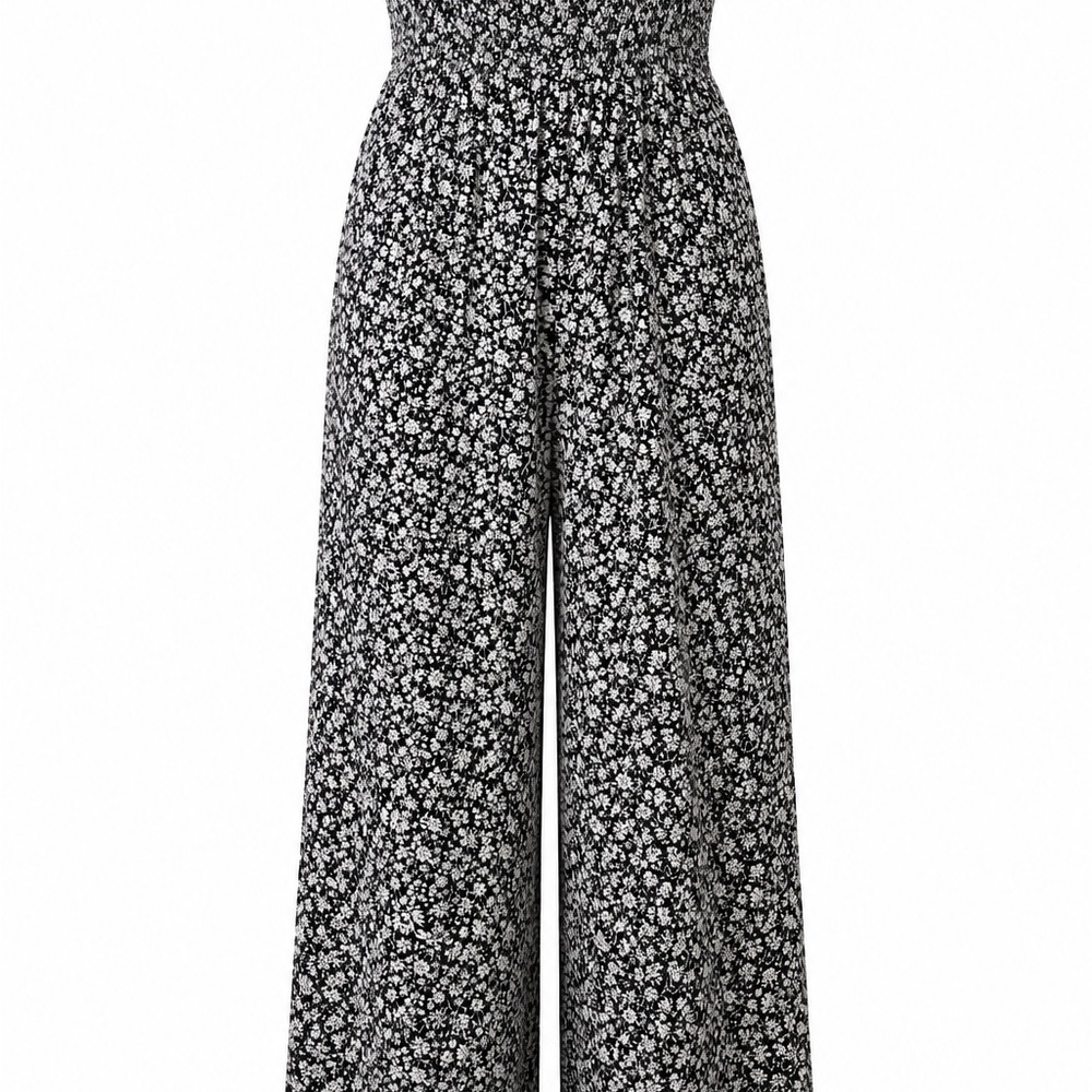 American Eagle Women’s Medium Boho Flowy Wide-Leg Floral Jumpsuit